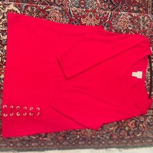 Chico's Red V-Neck Sweater